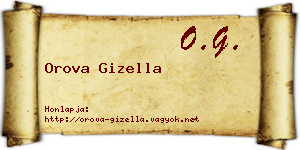 Orova Gizella névjegykártya